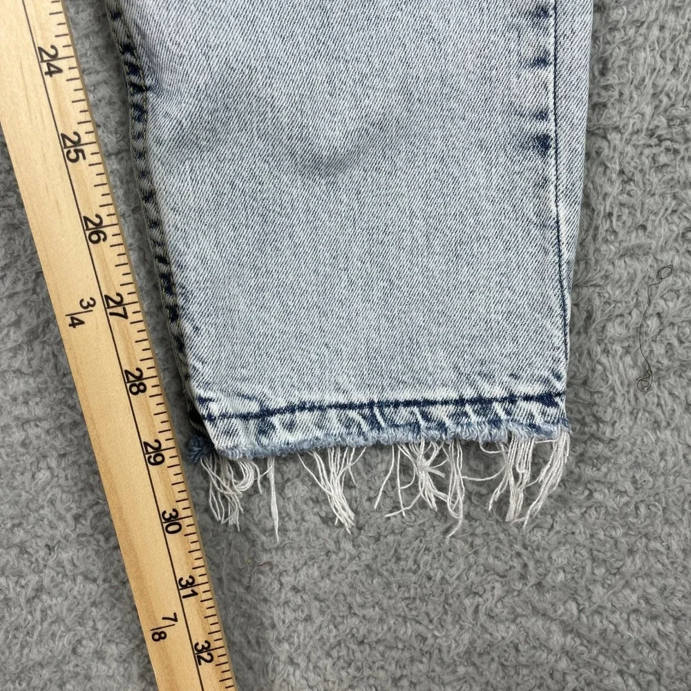 Levis 512 Slim Taper Jeans Mens 33x32 (Fits 31x29) Light Wash Distressed Raw Hem